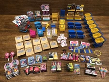 Huge Lot Mini Brands Shopping Gold Cart Toy Store Bags Diorama Shelf Clutter