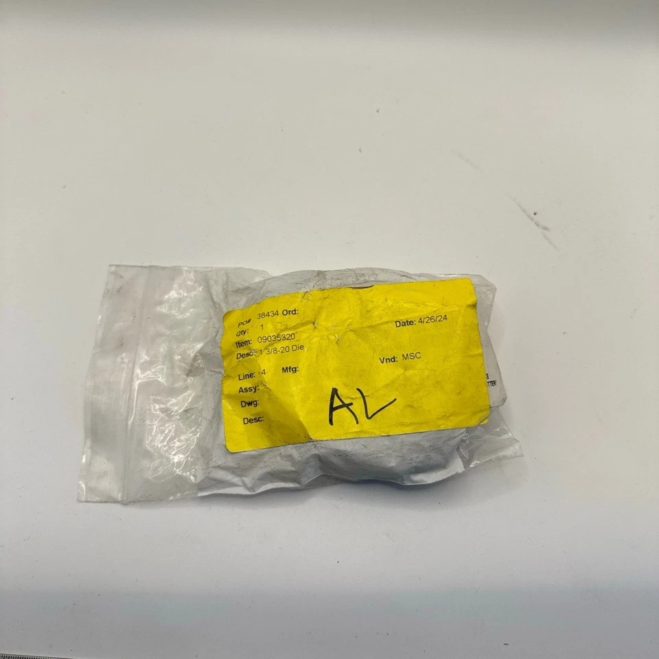 MSC 1-3/8-20 Round Adjustable Die 2 1/2" OD 09035320 HSS Industrial Tool - Image 3 of 4