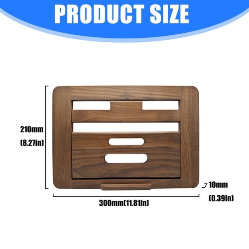 Walnuts Wooden Laptop Stand Height Adjustable Foldable Portable Desk Accessory - Afbeelding 8 van 8