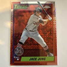 2025 Topps Series 2 JACE JUNG Silver Pack 1990 Red 5/5 Chrome Mojo T90C-148 RC