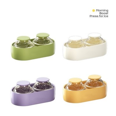 Big Spheres Ice Cubes Tray Silicone 2 Cavities Ice Ball Molds For Cold Beverages