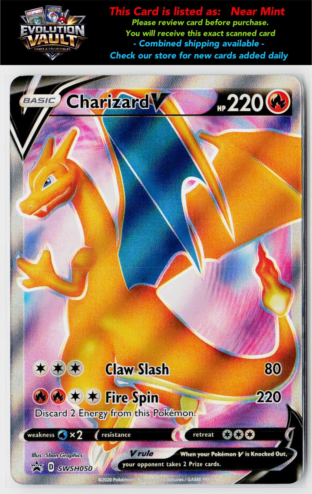 SWSH: Sword & Shield Promo Cards #SWSH050 Charizard V