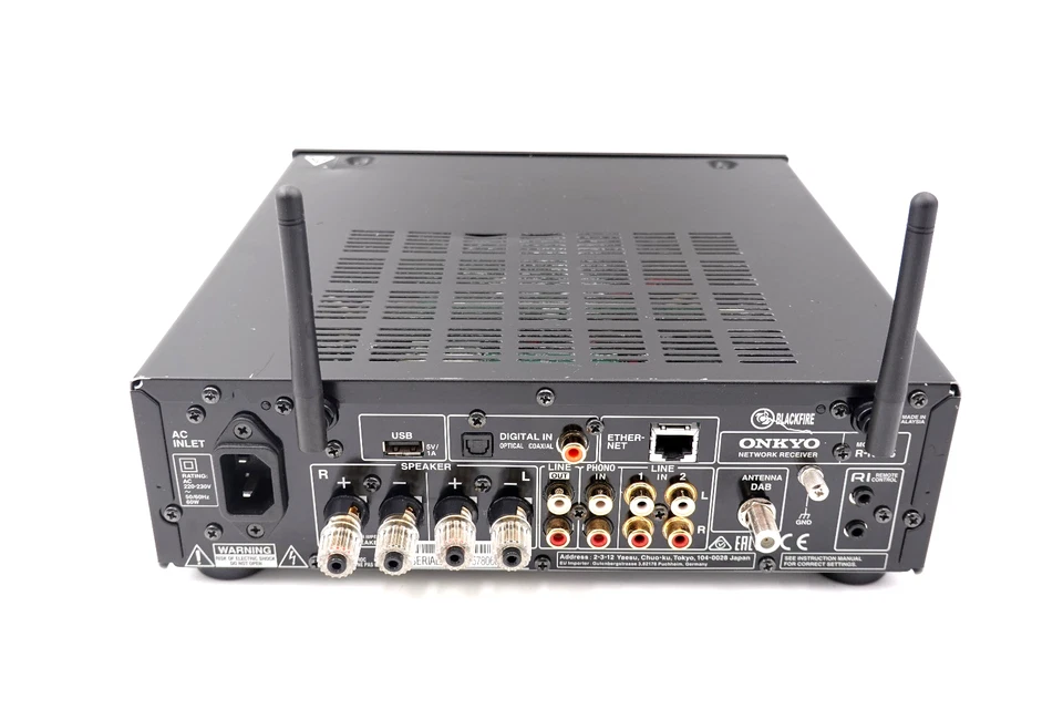 Onkyo R-N855 Netzwerk Stereo Receiver DAB+ Bluetooth WiFi USB Chromecast Spotify - Bild 4 von 4