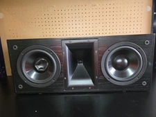 Klipsch KLF-C7 Center Channel Speaker Black Tested Working No Grill