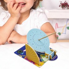 DIY Sundial Kit 3D Puzzle Children Kids Desk Ornament Clock Scientific Model