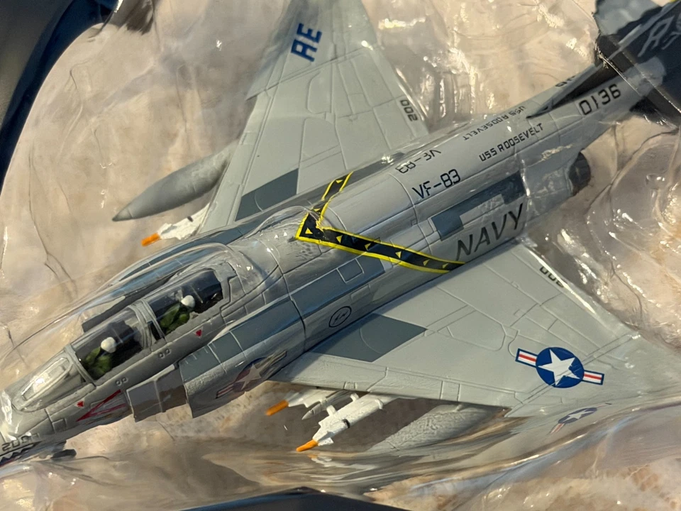 WW2 and Cold War Diecast Model Aircraft Fully assembled with stands - Image 4 of 4