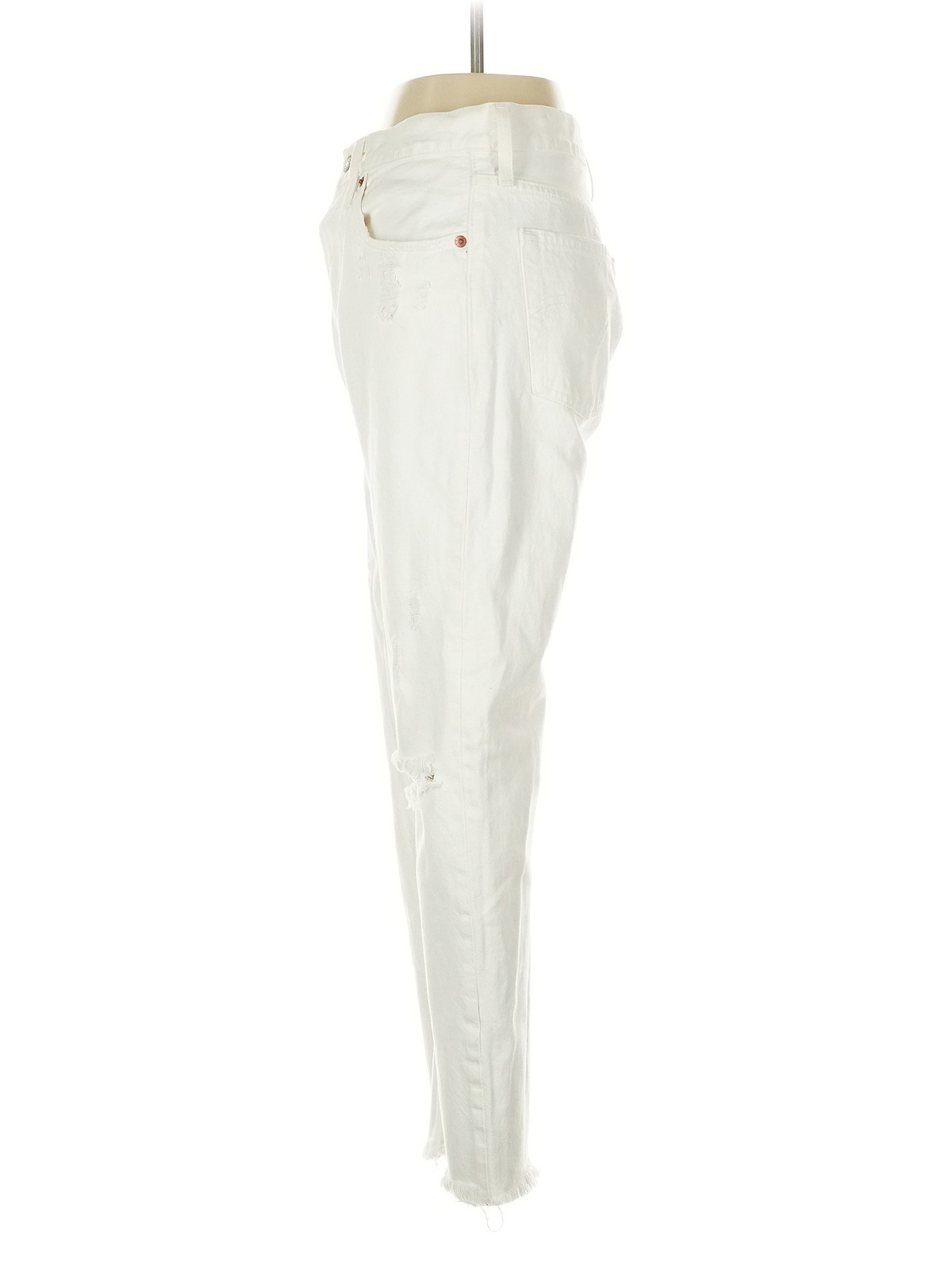 Levi's Women Ivory Jeans 26W thumbnail 4