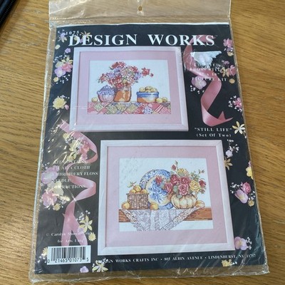 Design Works Kreuzstich-Set ~ 1075 Stillleben (2er Set) ~ 8'' x 10'' ~ Neu