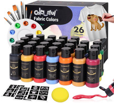 Pintura Textil Permanente 26 Colores con Pinc...
