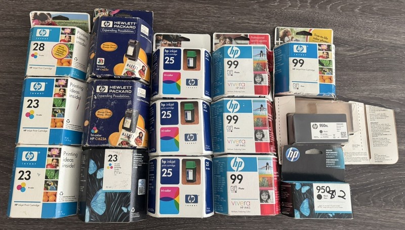 HP Printer Ink Lot of 15 - New *Expired*