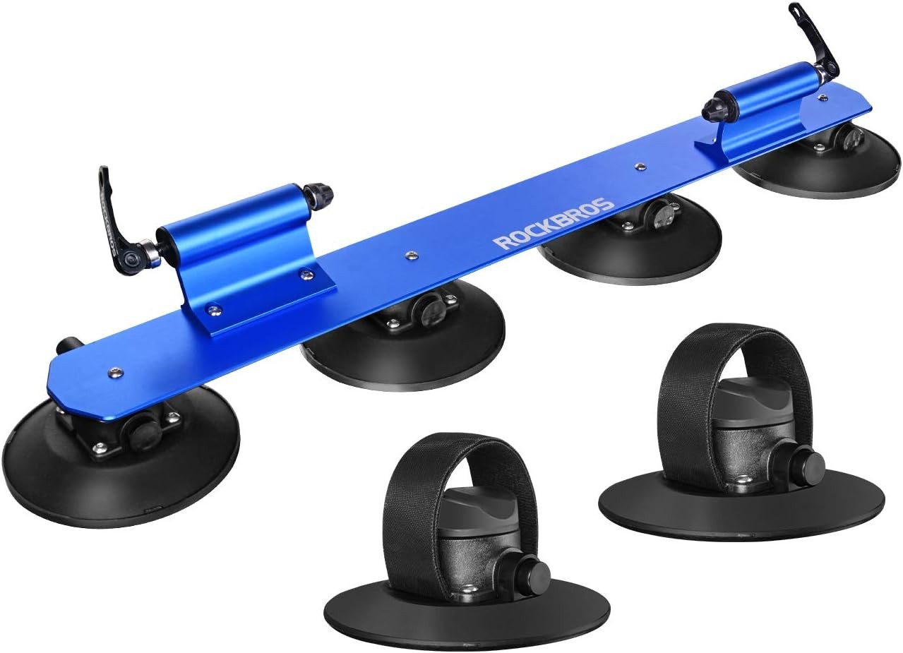 ROCKBROS Suction Cup Bike Rack for Car Roof Top Sucker Quick Release 1 2 3 Bikes