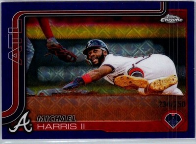 2025 Topps Chrome - Michael Harris II #230 Purple Refractor /250 Atlanta Braves