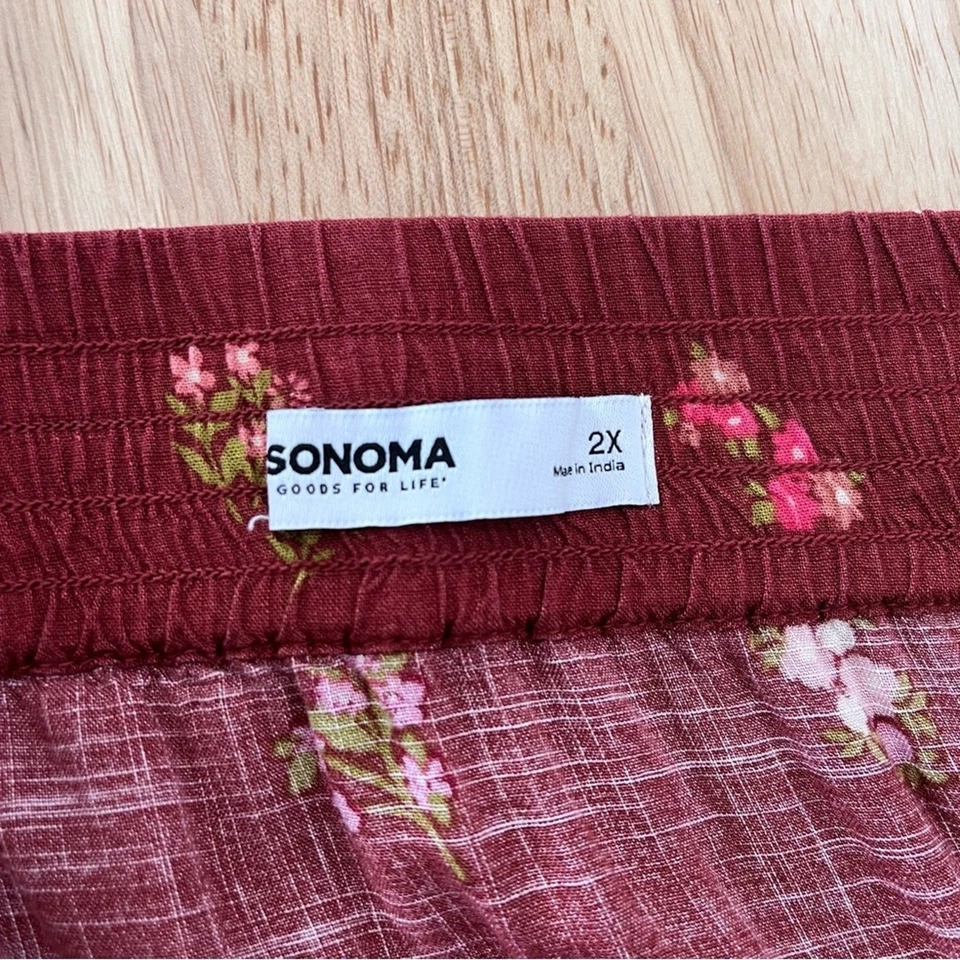 Falda Sonoma para mujer talla grande 2X en capas floral midi en capas boho hadas cabaña Foto 4 de 4