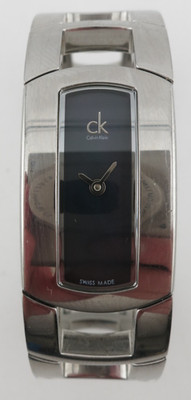 Calvin Klein Swiss Made Stainless Steel Ladies Bangle Watch - K3Y2M1 - New Batt