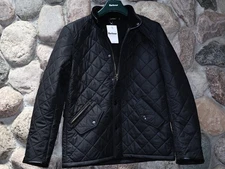 Barbour Powell Quilted Jacket Coat Black MQU0281BK11 New XX-Large XXL