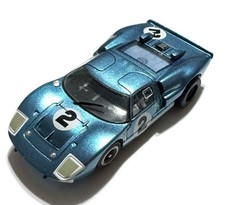 RARE TOMY AURORA AFX MEGA G Ford GT40 Metallic Blue 2 HO Slot Car MINT