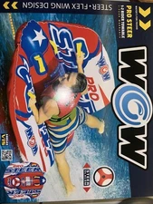 WOW Pro Steer Flex Wing Inflatable BOAT Towable Tube 1-2 Riders SEALED - New