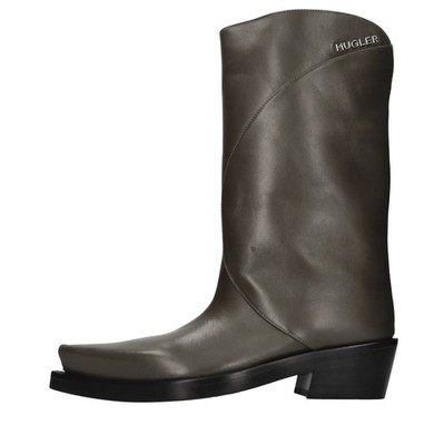 MUMSS25SC148_TL088 CALF LEATHER Boots MUGLER Men Green Amv032_mugl