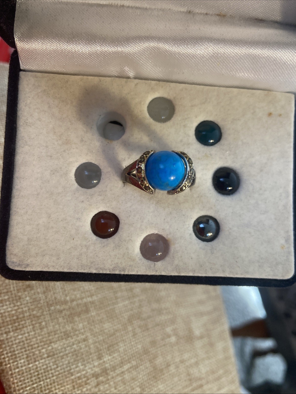 Interchangeable Sterling Silver Ring Multicolor R… - image 3