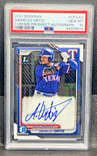 ABIMELEC ORTIZ  2024  1st  Bowman  Chrome  Prospect  Auto  PSA 10