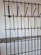 Vintage Design String Garderobe Wandgarderobe Metall schwarz groß