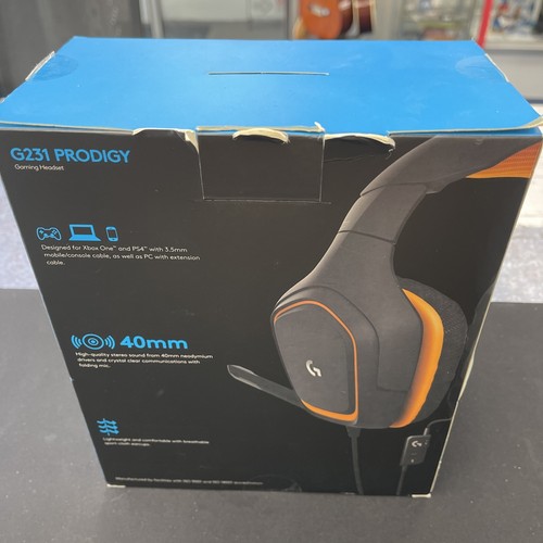 Logitech G231 Prodigy Wired Stereo Gaming Headset (Orange/Black) - Picture 2 of 6