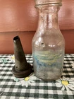 Vintage Sunoco Glass One Quart Oil Bottle With Spout Cap