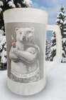Coca-Cola Polar Bear Frosted Glass Mug Vintage Coke Advertising Collectible 1996