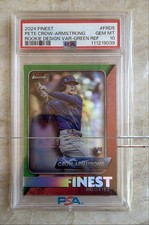 🔥PETE CROW-ARMSTRONG PSA 10 /75🔥Topps Finest Finest Rookies Design Variation