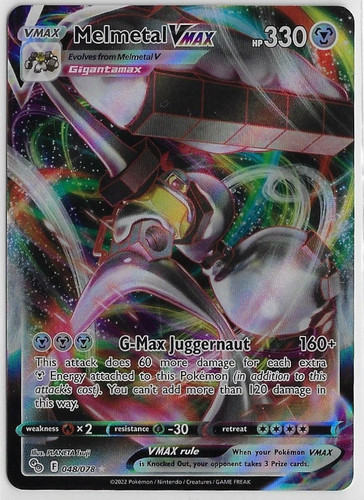 POKEMON TCG Sword&Shield - Pokemon GO Mythical RARE Holo #048/078 MELMETAL VMAX