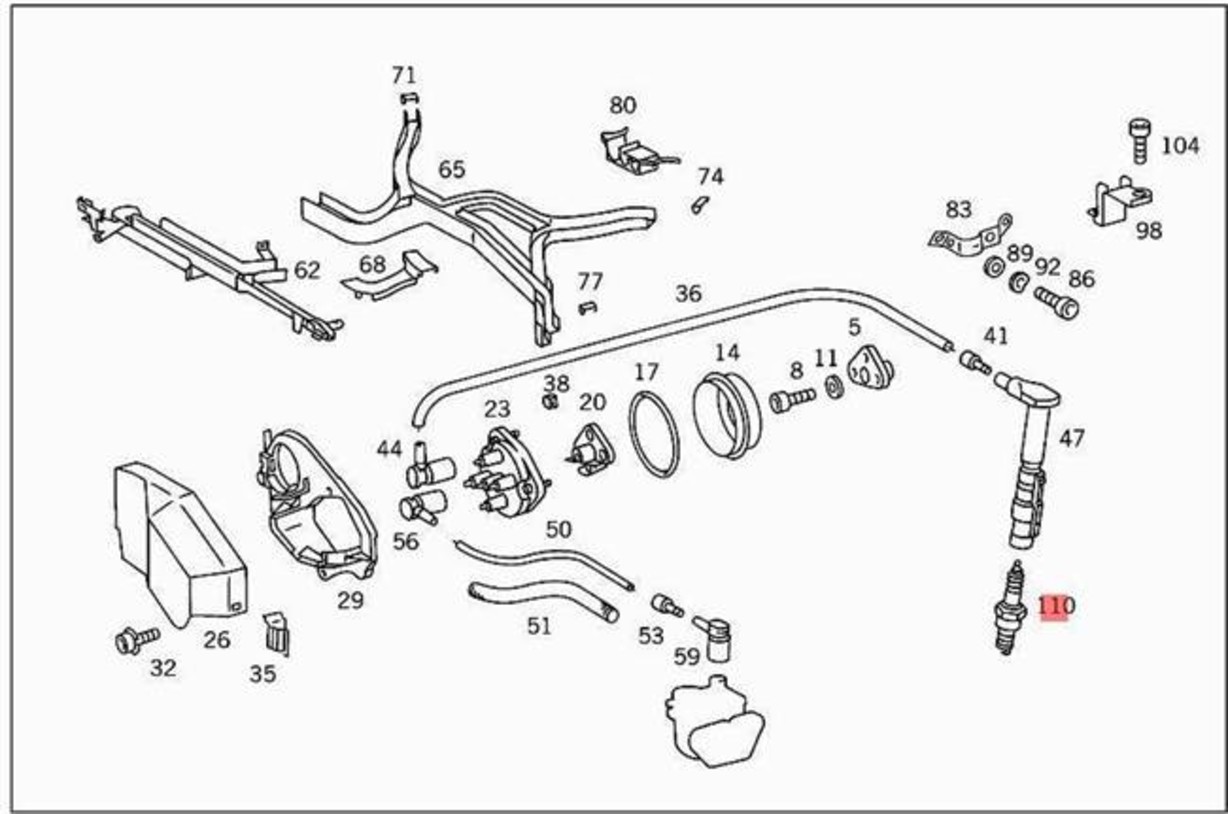 Mercedes OEM Spark plug 0031596803