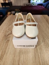 Dream Pairs Little Kid Serena-100-Ivory Girl's Mary Jane ballerina flat...