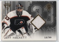 2003-04 Pacific Private Stock Titanium Hobby Jersey Number /50 Jeff Hackett 1n2c