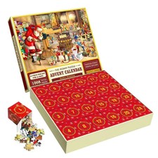2025 Santa Claus Puzzle Advent Calendar 1008 Pieces Christmas Countdown Activity