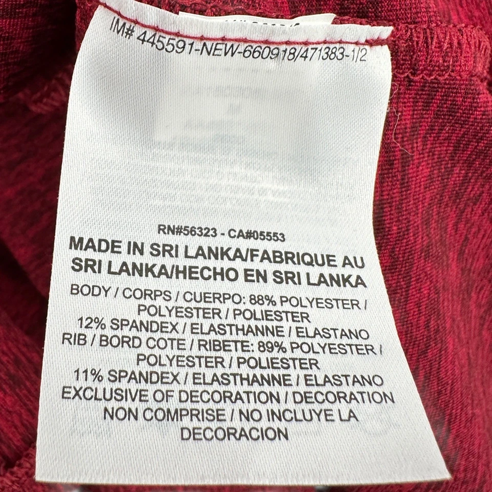 Camiseta de running Nike Dri-FIT roja manga larga media cremallera agujeros para el pulgar para mujer mediana Foto 4 de 4