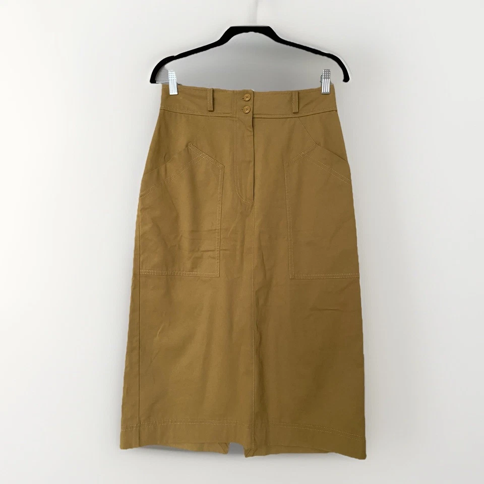 Falda midi camel Alberta Ferretti - Diseñadora. AU 8 / IT 40. Excelente Estado Foto 2 de 4