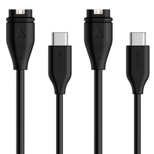 USB-C Plug Charging/Data Cable Compatible with Garmin Watch - 1M, 2-Pack
