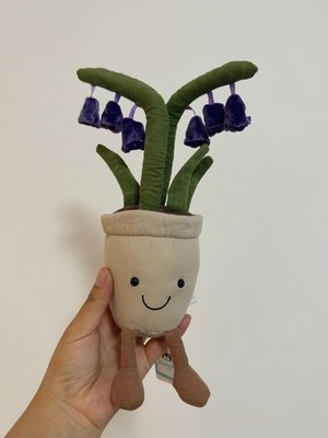 Jellycat Amuseables Bluebell Pot 10 in Cute Plush Doll Gift Toy Dust Bag