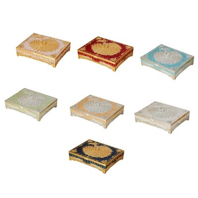 Peacockbird Themed Jewelry Planner Box Metal Storage Container With Interior Div