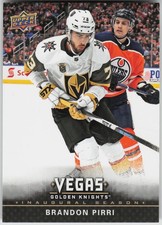 Brandon Pirri Base Upper Deck Vegas Golden Knights Inaugural Season 8 NM