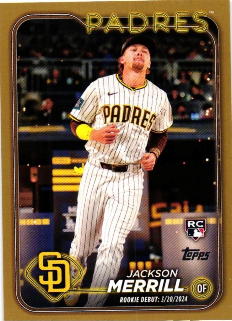 2024 Topps Update Gold Rookie - Jackson Merrill (#US169) San Diego Padres /2024
