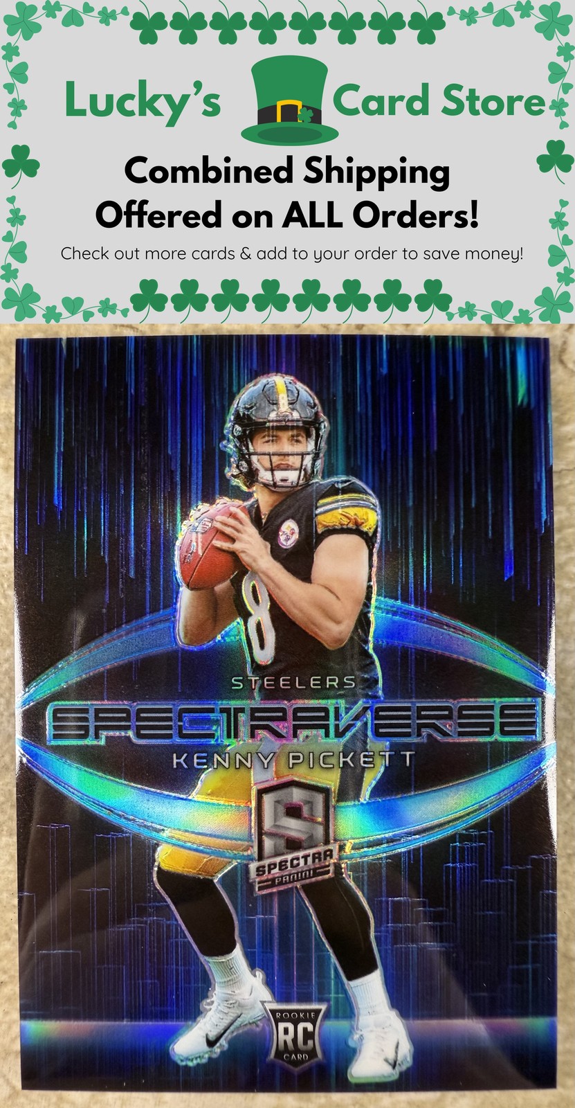 2022 Panini Spectra #SV-24 Kenny Pickett Spectraverse Prizm Rookie SSP