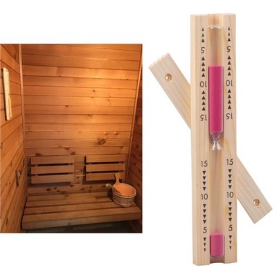 Holz Sauna Sanduhr Sand Timer Countdown Sand Uhr 15 Minuten Rosa Sand