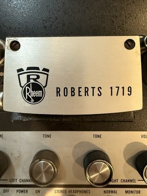 Rheem Roberts 1719 Reel-to-Reel Tape Recorder Cassette Deck