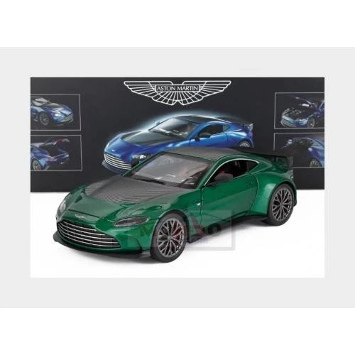1:24 RE-EL TOYS Aston Martin V12 Vantage 2023 Green Met Carbon Black RE0803GB - Immagine 2 di 2