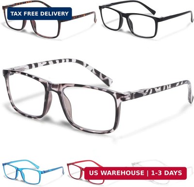 6 Pack Reading Glasses for Men Blue Light Blocking Glasses Lightweight Spring Hi