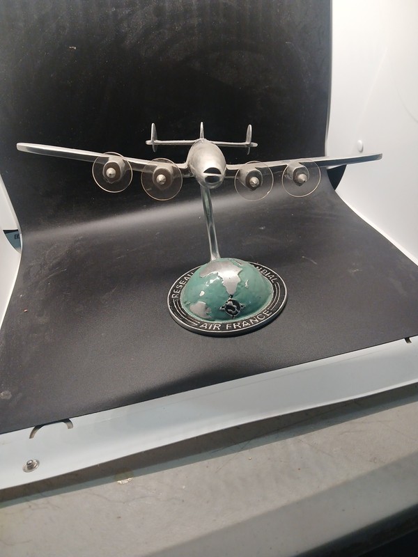 Reseau Aerien Mondial Air France Airplane Globe Aluminum Statue