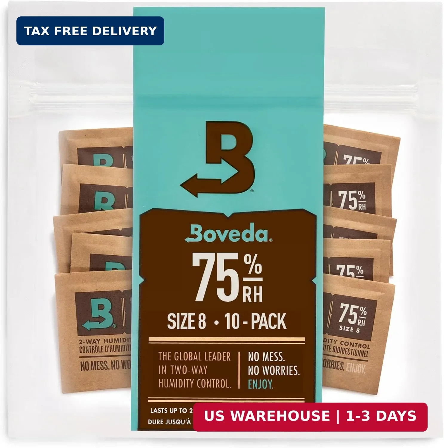 Boveda 75% Two-Way Humidity Control Packs For Storing Up to 5 Items - Size 8 - 1