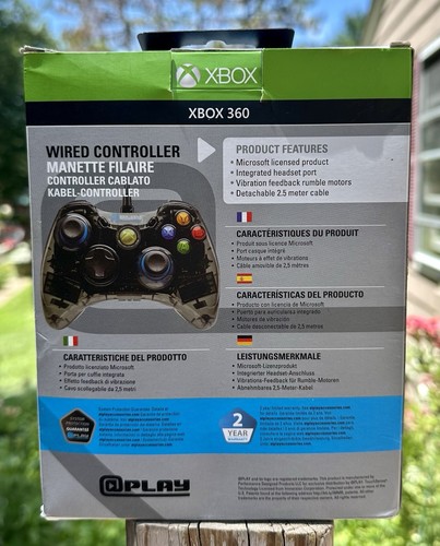P.L.A.Y. Wired Controller Xbox 360 Black NEW GameStop - Picture 3 of 9
