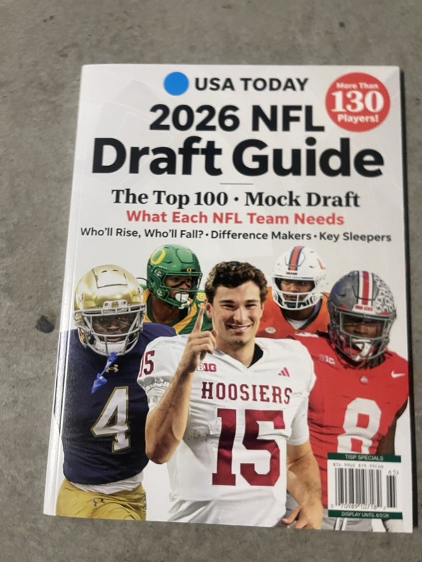 2026 NFL DRAFT GUIDE USA TODAY MAGAZINE More than 130 Players! THE TOP 100